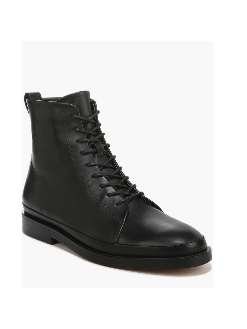 Vince Cooper Leather Lace-Up Bootie in Black Size 7.5 , New